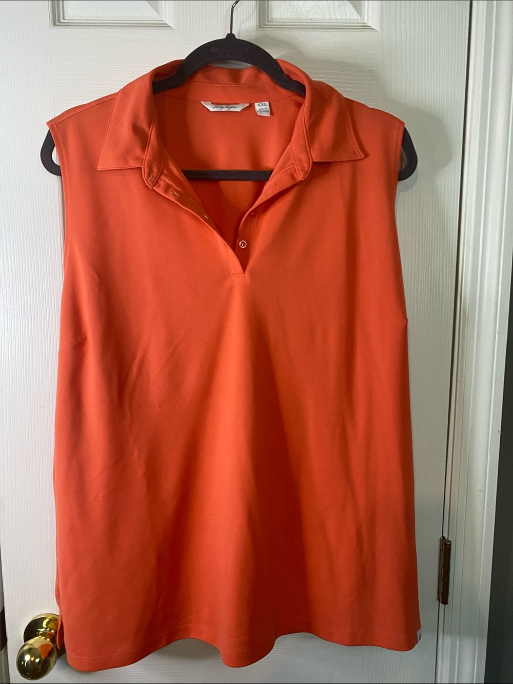 Lady Hagen Orange With Buttons Sleeveless Size 2X.